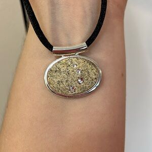 Beach sand pendant necklace